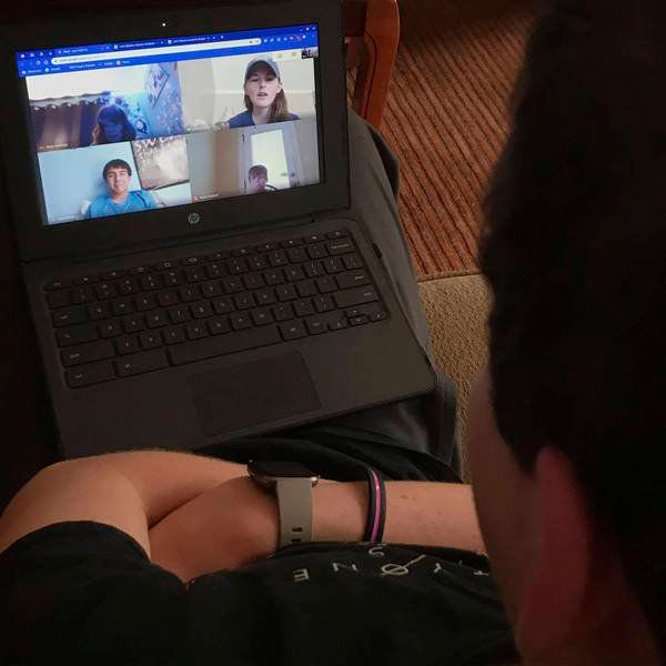 Students Connect with Their PE Teacher Through Google Meet